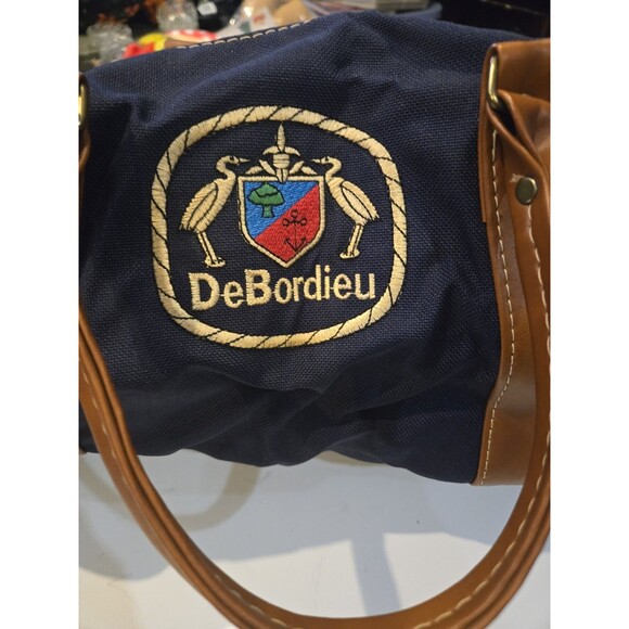 Blue Canvas Double Compartment Duffel - Picture 2 of 8